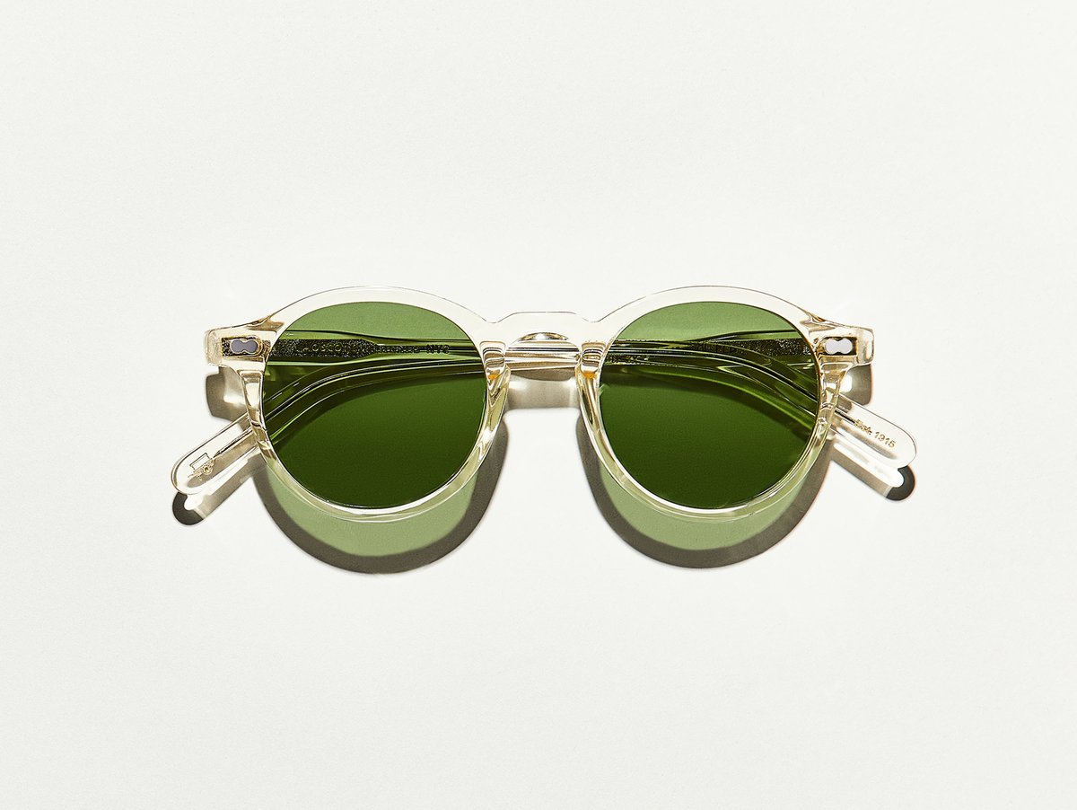 Alexander Daas - Moscot Miltzen Sunglasses - Flesh & Calibar Green - Front View