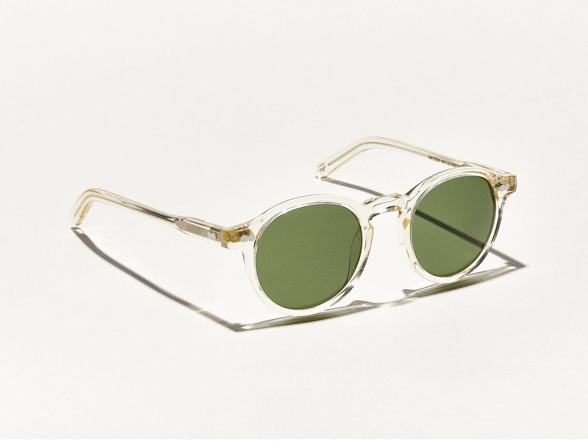 Alexander Daas - Moscot Miltzen Sunglasses - Flesh & Calibar Green - Side View