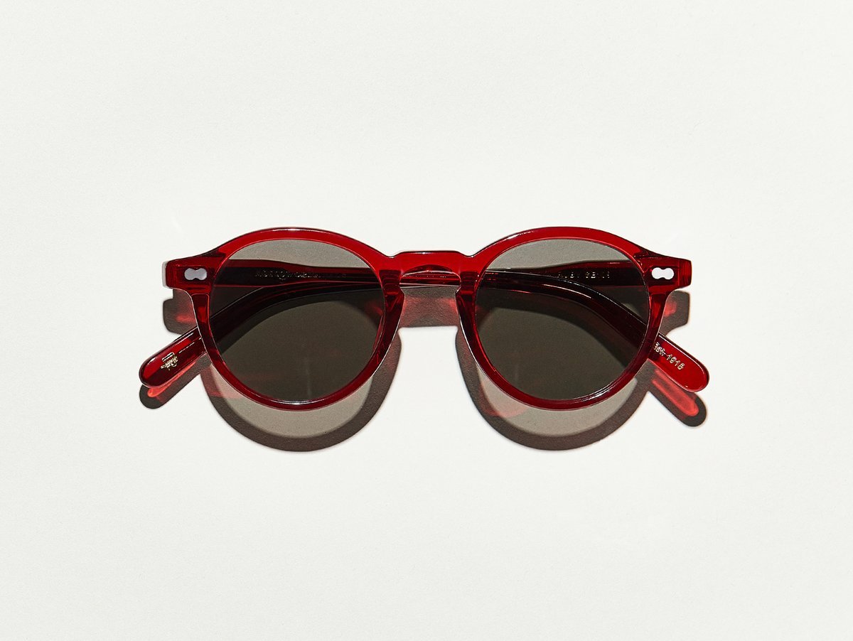 Alexander Daas - Moscot Miltzen Sunglasses - Ruby & Grey - Front View