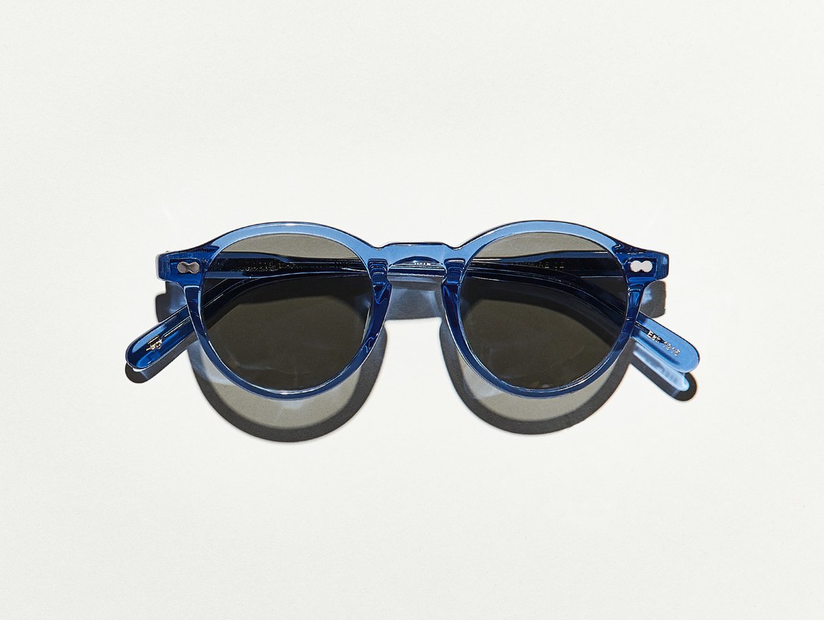 Alexander Daas - Moscot Miltzen Sunglasses - Sapphire & Grey - Front View