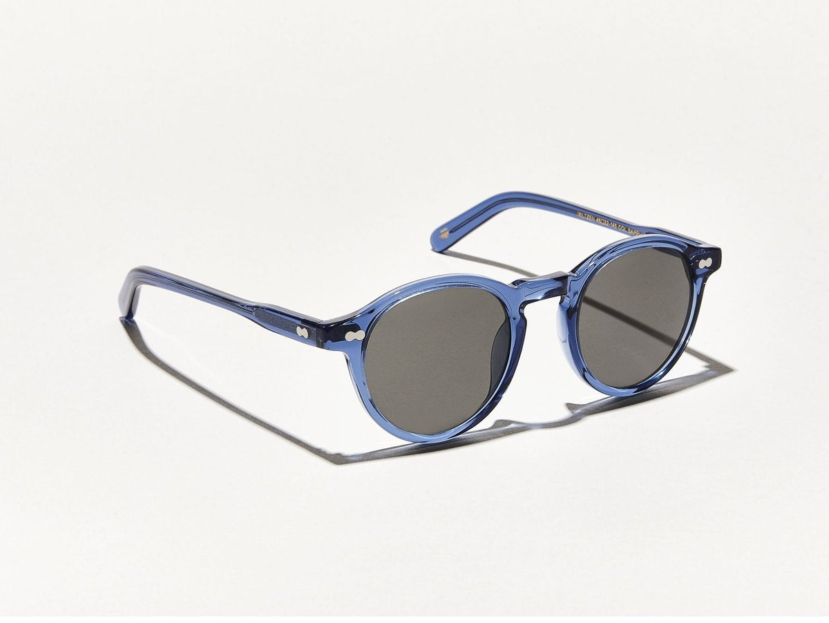 Alexander Daas - Moscot Miltzen Sunglasses - Sapphire & Grey - Side View