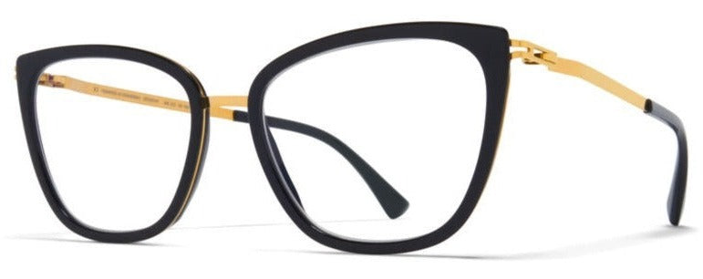 Alexander Daas - Mykita Aili Eyeglasses - Black & Gold - Side View