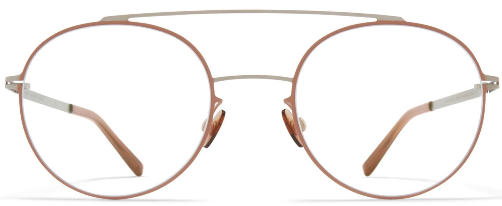Alexander Daas - Mykita Almeta Eyeglasses - Matte Silver & Noisette Brown - Front View