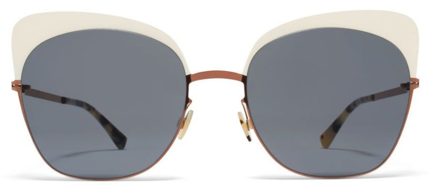 Alexander Daas - Mykita Anneli Sunglasses - Shiny Copper &amp; Off White - Front View