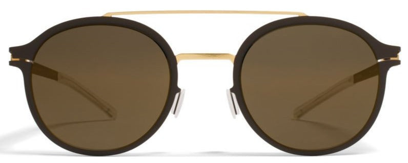Alexander Daas - Mykita Crosby Sunglasses - Gold Terra &amp; Grey - Front View