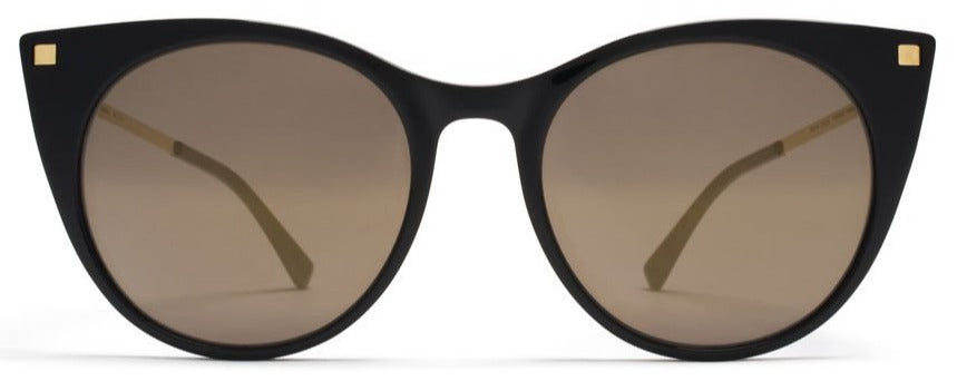 Alexander Daas - Mykita Desna Sunglasses - Black &amp; Glossy Gold - Front View