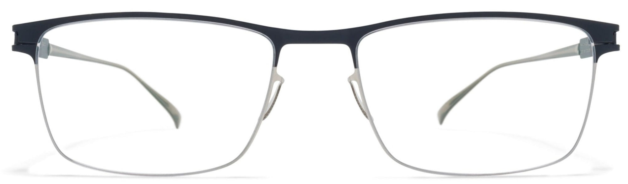 Alexander Daas - Mykita Francesco Eyeglasses - Silver & Navy - Front View