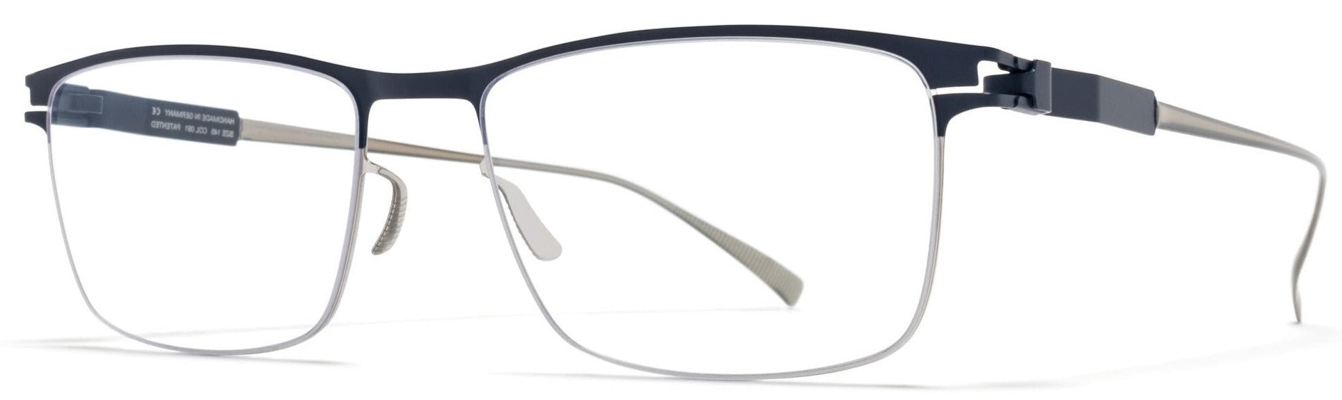 Alexander Daas - Mykita Francesco Eyeglasses - Silver & Navy - Side View