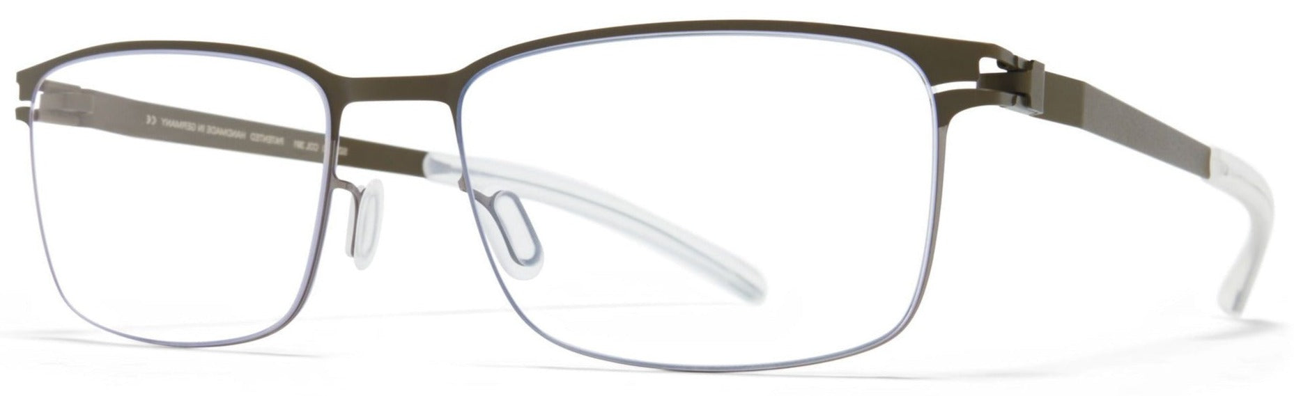 Alexander Daas - Mykita Gerhard Eyeglasses - Shiny Graphite & Camou Green - Side View