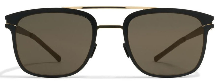 Alexander Daas - Mykita Hunter Sunglasses - Gold &amp; Jet Black - Front View