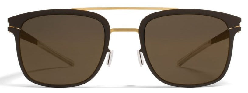 Alexander Daas - Mykita Hunter Sunglasses - Gold Terra & Grey Solid - Front View