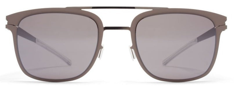 Alexander Daas - Mykita Hunter Sunglasses - Shiny Graphite Mole Grey & Dark Purple Flash - Front View