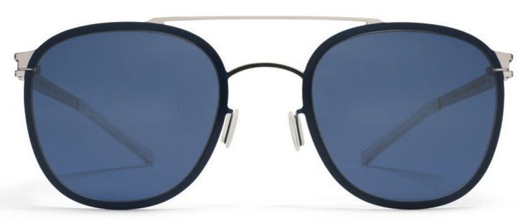 Alexander Daas - Mykita Keaton Sunglasses - Silver Night Sky & Sapphire Blue Flash - Front View