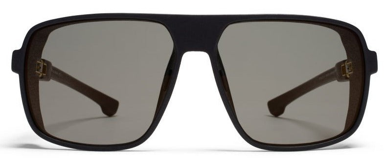 Alexander Daas - Mykita Mylon Daggoo Sunglasses - Pitch Black & Light Gold Flash - Front View