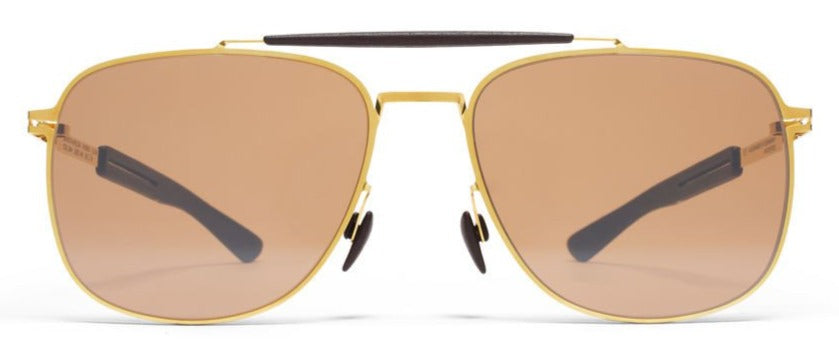 Alexander Daas - Mykita Mylon Elon Sunglasses - Ebony Brown &amp; Sienna Brown Flash - Front View