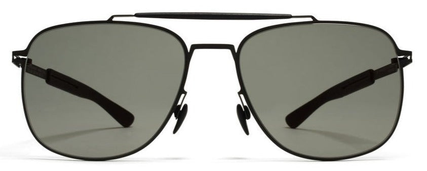 Alexander Daas - Mykita Mylon Elon Sunglasses - Pitch Black & Light Gold Flash - Front View