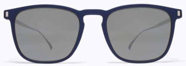 Alexander Daas - Mykita Mylon Jujubi Sunglasses - Navy Blue &amp; Shiny Silver - Front View