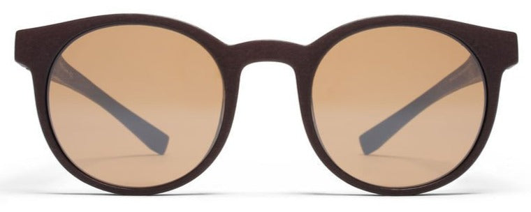 Alexander Daas - Mykita Mylon Omega Sunglasses - Ebony Brown &amp; Sienna Flash - Front View