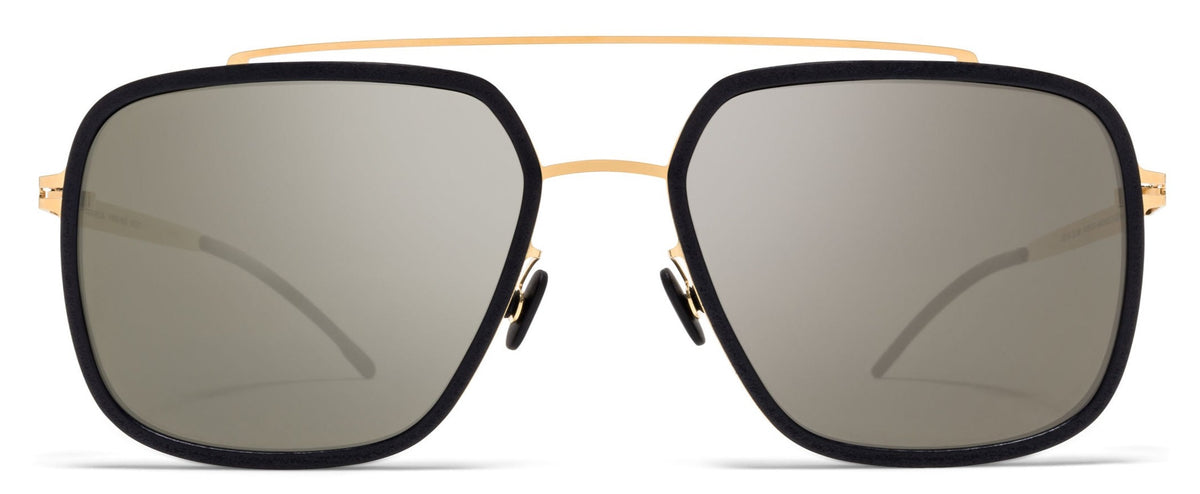 Alexander Daas - Mykita Mylon Reed Sunglasses - Pitch Glass &amp; Glossy Gold - Front View