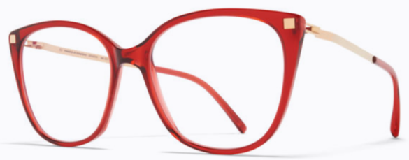 Alexander Daas - Mykita Osha Eyeglasses - Ruby &amp; Champagne Gold - Side View