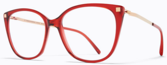 Alexander Daas - Mykita Osha Eyeglasses - Ruby & Champagne Gold - Side View