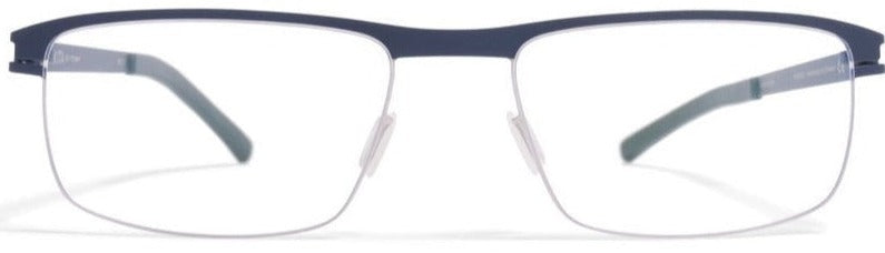 Alexander Daas - Mykita Ronan Eyeglasses - Silver &amp; Navy - Front View