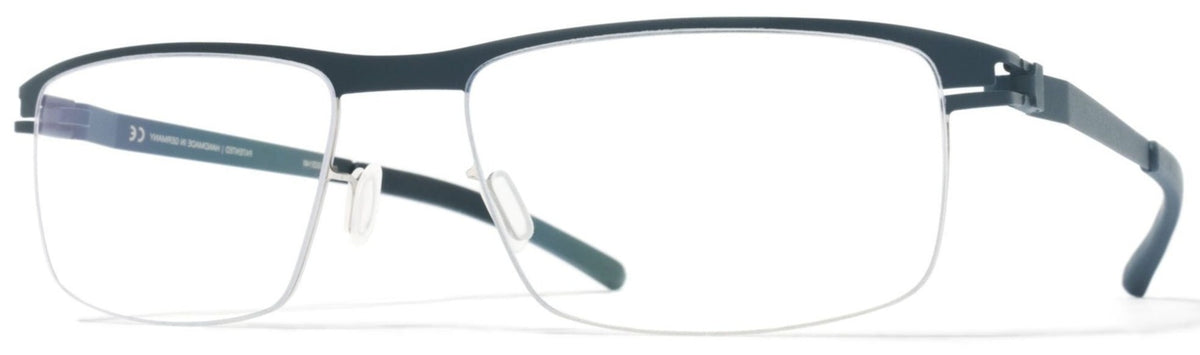 Alexander Daas - Mykita Ronan Eyeglasses - Silver &amp; Navy - Side View