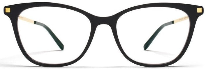 Alexander Daas - Mykita Sesi Eyeglasses - Black & Glossy Gold - Front View