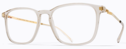 Alexander Daas - Mykita Tuktu Eyeglasses - Champagne &amp; Glossy Gold - Side View