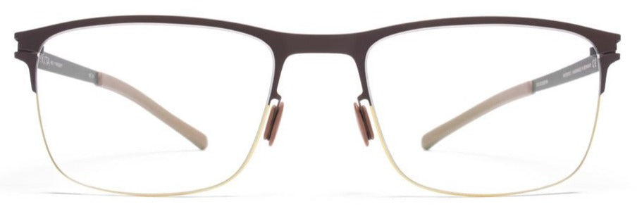 Alexander Daas - Mykita Vincent Eyeglasses - Gold &amp; Dark Brown - Front View
