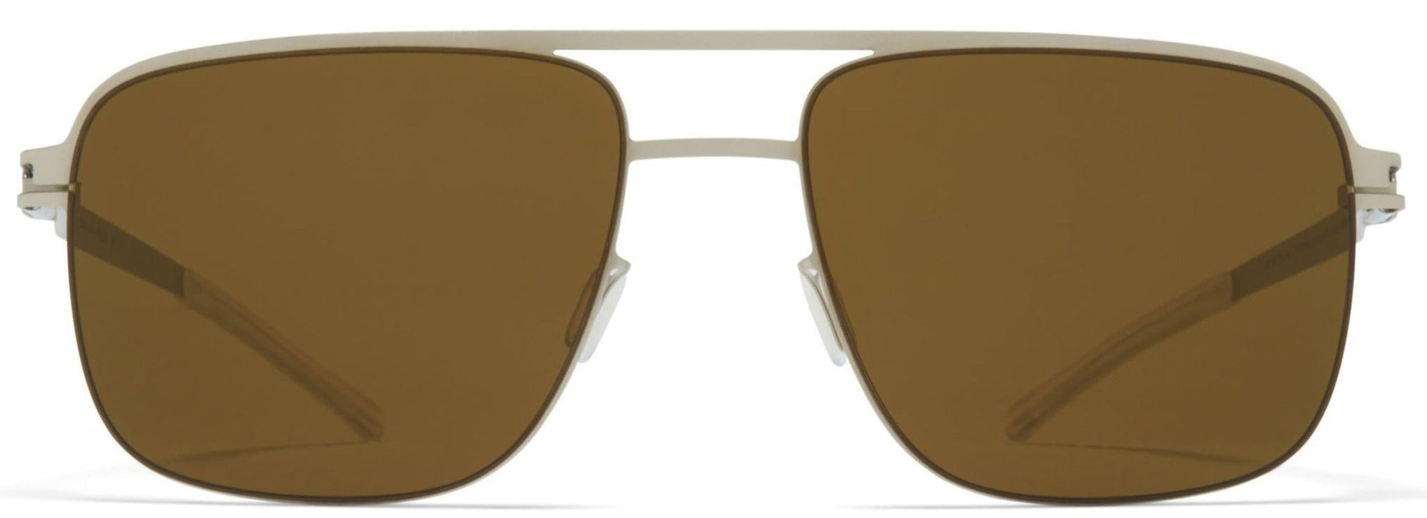 Alexander Daas - Mykita Wilder Sunglasses - Matte Silver & Raw Brown - Front View