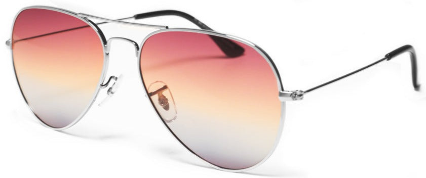 Alexander Daas - Nina Chantele x Alexander Daas Chi-to-LA Silver with Rainbow Lenses - Side View