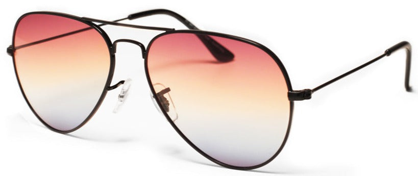 Alexander Daas - Nina Chantele x Alexander Daas Chi-to-LA Sunglasses - Black with Rainbow Lenses - Side View
