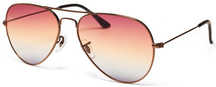Alexander Daas - Nina Chantele x Alexander Daas Chi-to-LA Sunglasses - Bronze with Rainbow Lenses - Side View