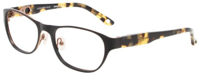 Alexander Daas - Nina Eyeglasses - Black &amp; Bronze - Side View