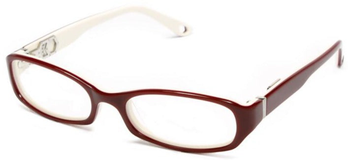 Alexander Daas - Perception Eyeglasses - Cranberry & White - Side View