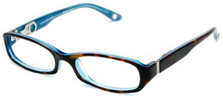 Alexander Daas - Perception Eyeglasses - Dark Tortoise & Blue - Side View