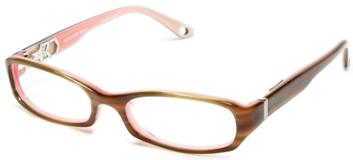 Alexander Daas - Perception Eyeglasses - Olive Tortoise &amp; Pink - Side View