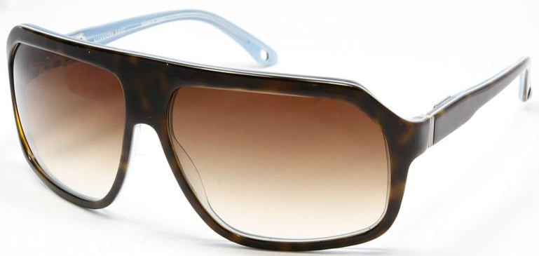 Alexander Daas - Power Sunglasses - Dark Tortoise, Sky Blue & Gradient Brown - Side View