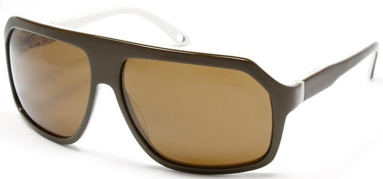 Alexander Daas - Power Sunglasses - Olive Latte & Brown - Side View