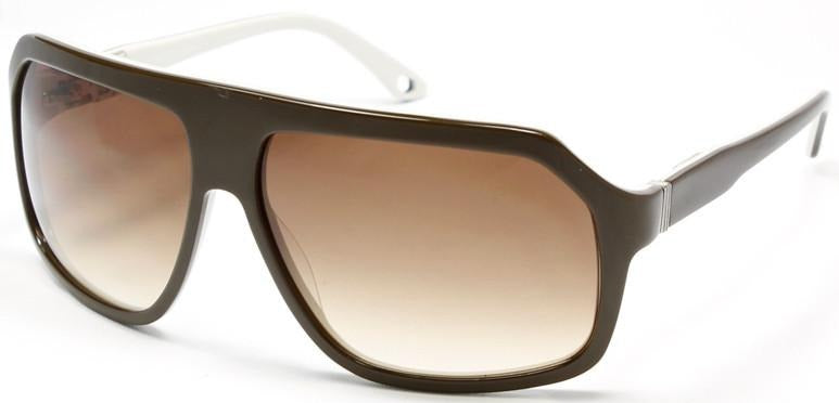 Alexander Daas - Power Sunglasses - Olive Latte &amp; Gradient Brown - Side View