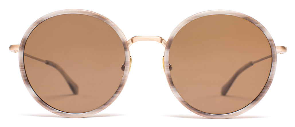 Alexander Daas - SALT Optics Audrey Sunglasses - Matte Brushed Honey Gold - Front View