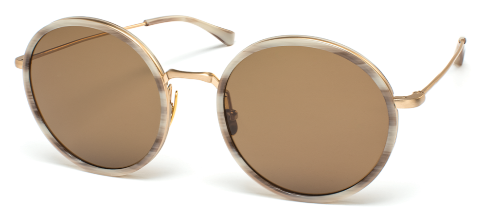 Alexander Daas - SALT Optics Audrey Sunglasses - Matte Brushed Honey Gold - Side View