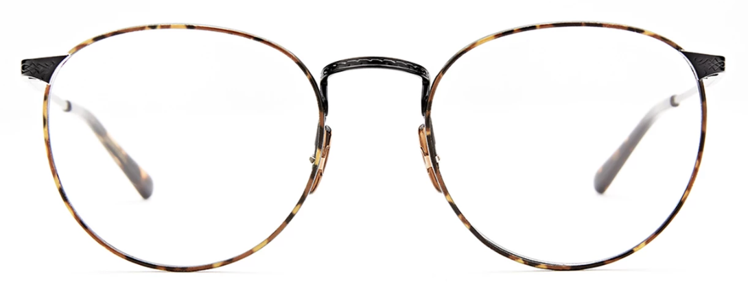 Alexander Daas - SALT Optics Brower Eyeglasses - Black Sand - Front View