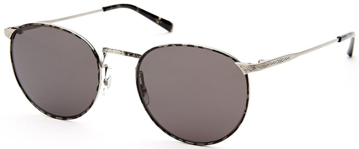 Alexander Daas - SALT Optics Brower Sunglasses - Silver & Polarized Grey - Side View