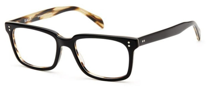 Alexander Daas - SALT Optics Cody Eyeglasses - Matte Black &amp; Nude Tortoise - Side View