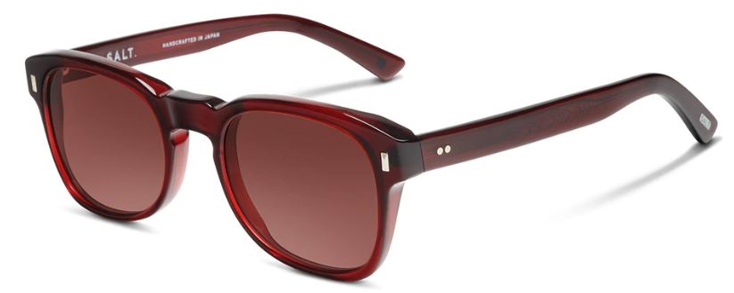 Alexander Daas - SALT Optics Coolidge Sunglasses - Redwood & Crimson - Side View