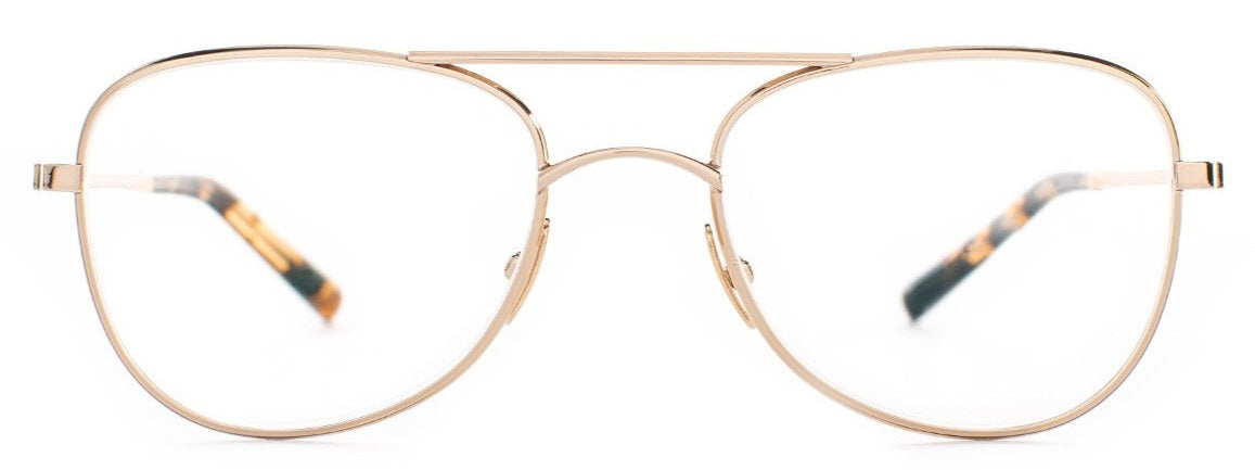 Alexander Daas - SALT Optics Donlan Eyeglasses - Honey Gold - Front View