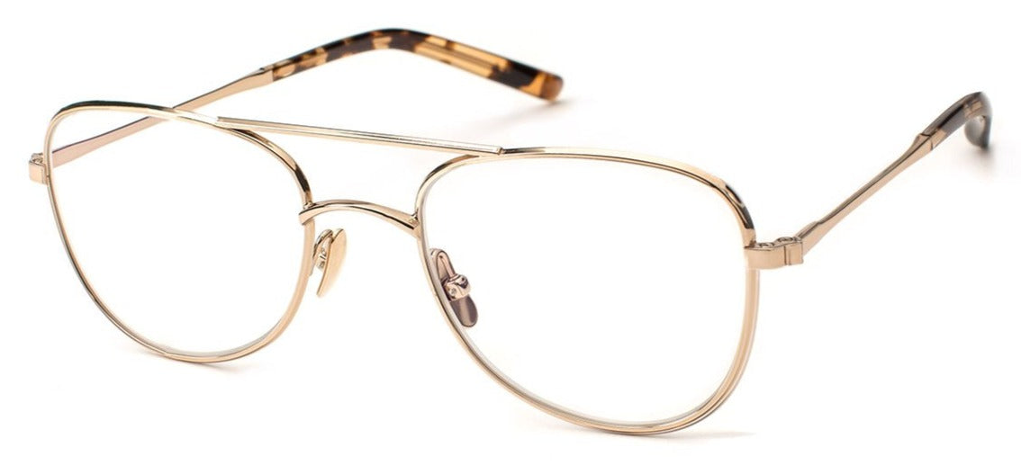 Alexander Daas - SALT Optics Donlan Eyeglasses - Honey Gold - Side View