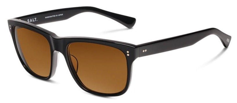 Alexander Daas - SALT Optics Elihu Sunglasses - Black & Glass Brown - Side View